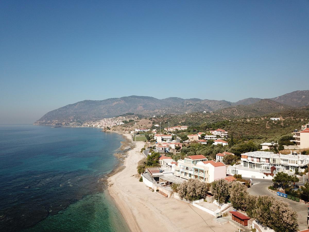 Sappho Plomari Aparthotel Bagian luar foto