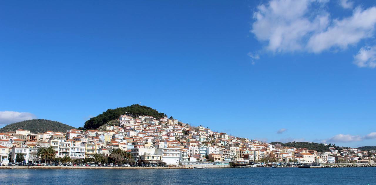 Sappho Plomari Aparthotel Bagian luar foto