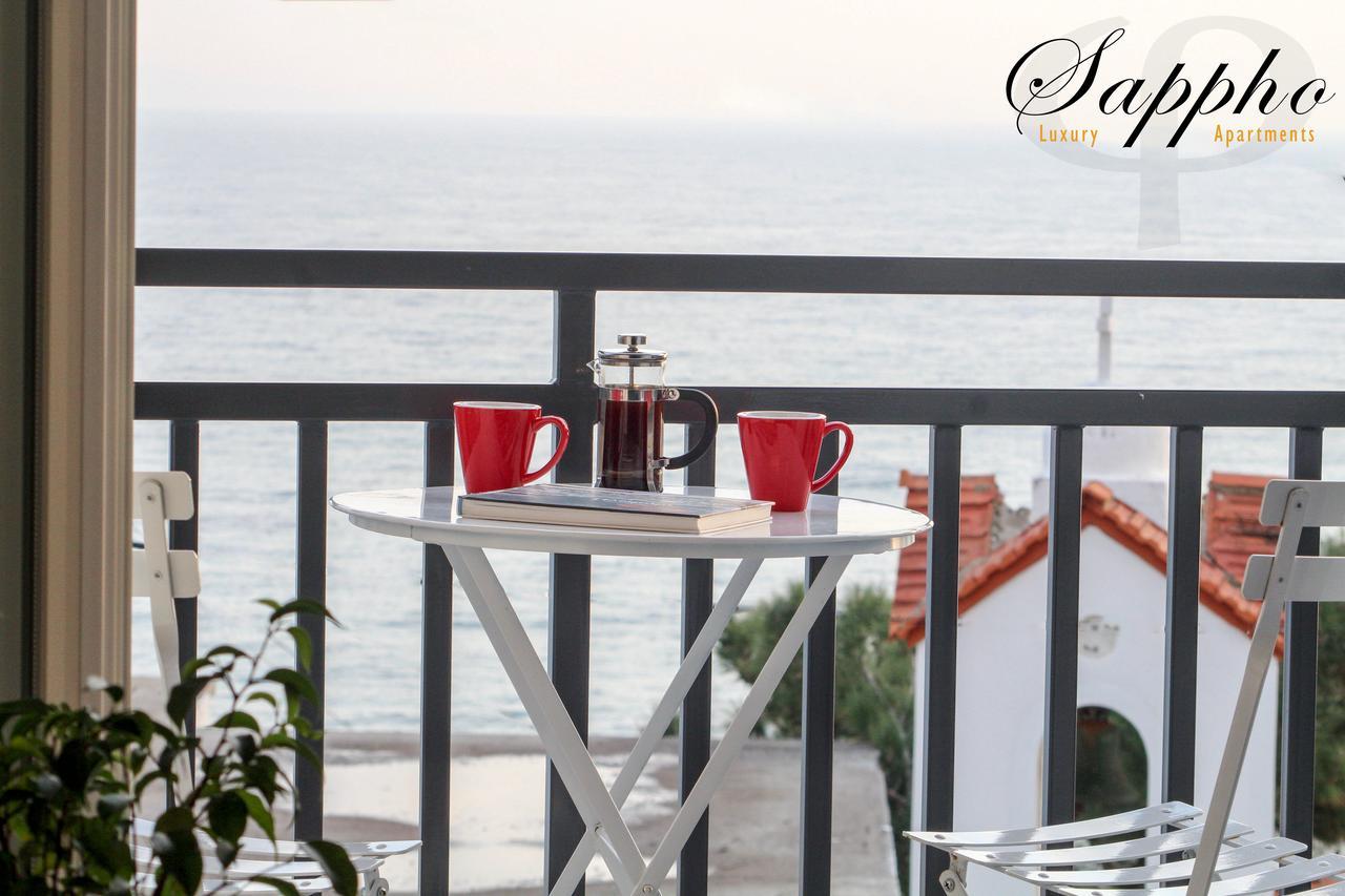 Sappho Plomari Aparthotel Bagian luar foto
